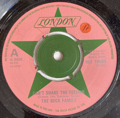 The Beck Family - Can’t Shake The Feeling - 7” Ex