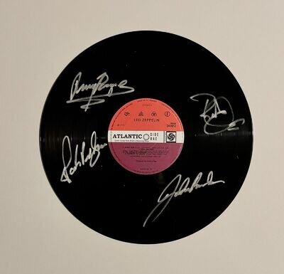 Led Zeppelin Signed Silver Pen Vinyl Record