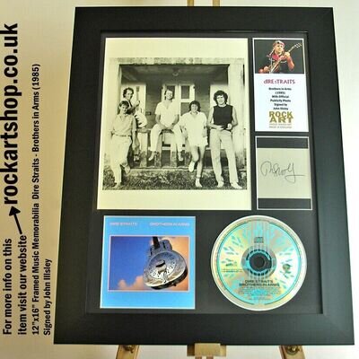 Dire Straits SIGNED JOHN ILLSLEY Brothers in Arms Autographed Framed WORLD SHIP