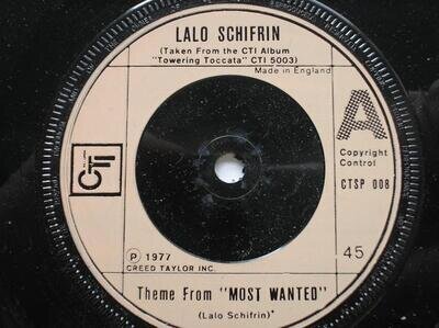 Lalo Schifrin Theme From Most Wanted 7" CTI CTSP008 EX 1977 Theme From Most Want