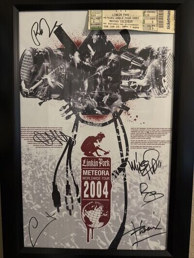 Linkin Park Autographed poster Chester Bennington