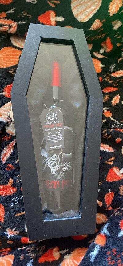 Autographed Ozzy Osbourne wine bottle