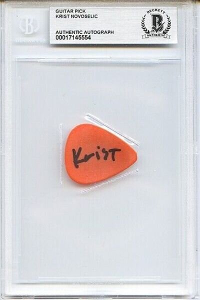 -NIRVANA- Krist Novoselic Beckett BAS Signed/Autograph/Auto USED Guitar Pick