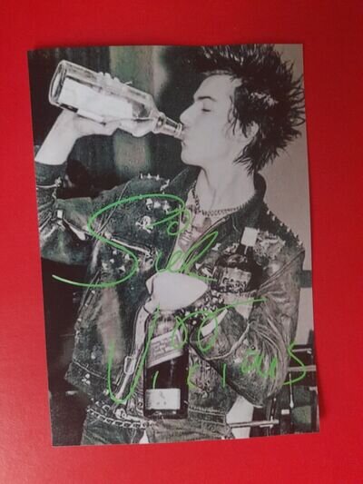 SEX PISTOLS, Sid Vicious Sex Pistols Signed Autographed Photo