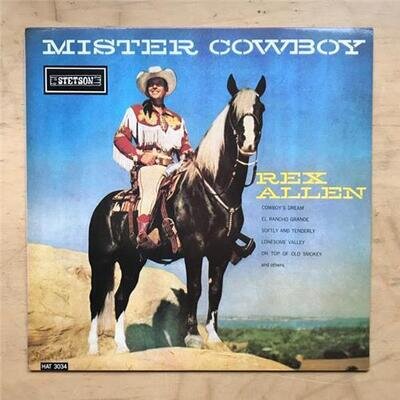 REX ALLEN MISTER COWBOY LP 1980'S ISSUE OF 1959 ALBUM UK