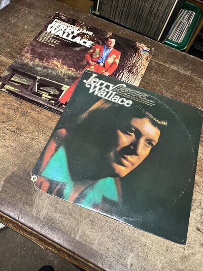 Jerry Wallace 2x 12" Vinyl Albums Primrose Lane, Country Blues 70s US Releases