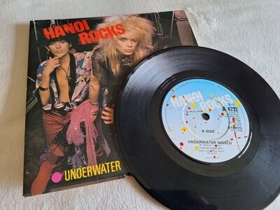 Hanoi Rocks UNDERWATER WORLD 7" UK Press **EXCELLENT+ vinyl** Michael Monroe