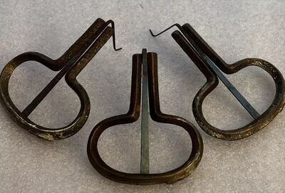 3 Antique Vtg Jews Mouth Jaw Harp Bluegrass Juice Country Folk Music Instrument