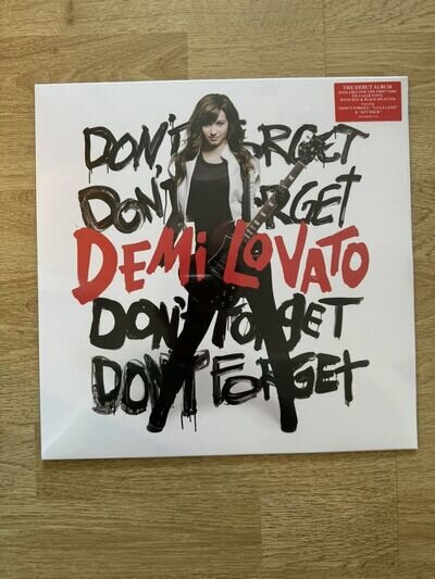 New DEMI LOVATO Don't Forget Clear Red Black Splatter Vinyl LP SEALED MINT