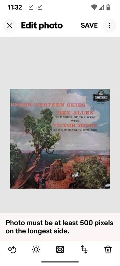 Rex Allen - Under Western Skies -Stetson Lp