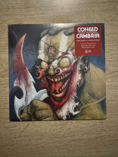 Coheed & Cambria - The Joke / Deranged BLUE BLACK SPLIT HALF COLOR 7" Vinyl #500