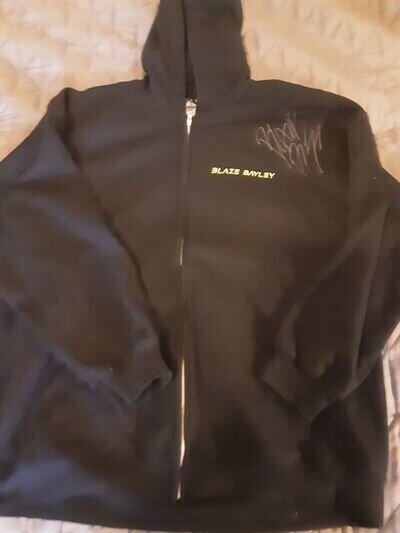 Blaze Bayley Signed Hoodie 2XL Size As New