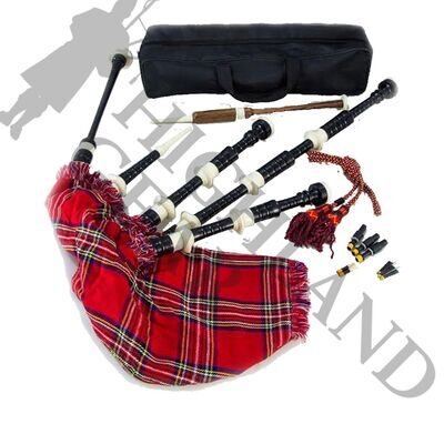 Scottish Great Highland Rosewood Bagpipe - Traditional Musical Instrument