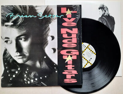 Brian Setzer - Live Nude Guitars - UK Press - EMI-Manhattan 1988 - (NM / NM)