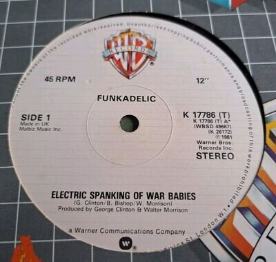 FUNKADELIC - ELECTRIC SPANKING OF WAR BABIES 12" K17786(T) WARNER BROS 1981 VG++