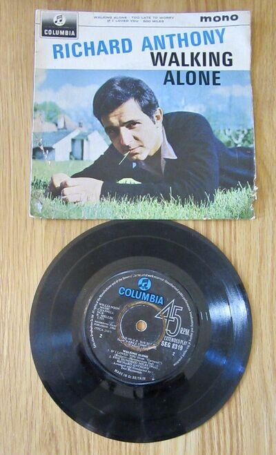 RICHARD ANTHONY,Walking alone + 3. in English.UK EP Columbia 1964. Mono SEG 8319