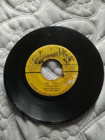 MR SOLO-TOMMY MCCOOK.REGGAE VINYL 7"45RPM.T.ISLE JA.GD+