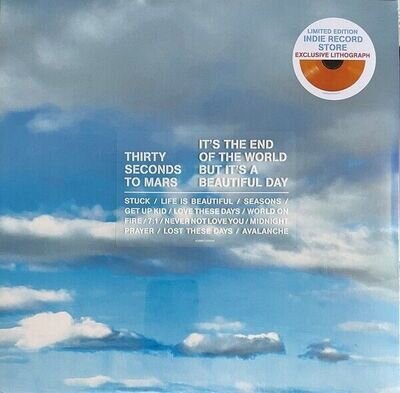 Thirty Seconds To Mars - It's The End Of The World New Coloured / Lithograph