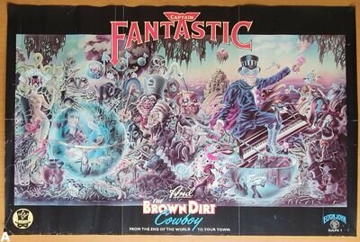 Elton John Poster Promo Captain Fantastic And The Brown Dirt Cowboy 1974 V. GOOD