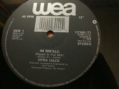 Ofra Haza - Im Nin’alu (Played In Full Mix) - UK 12” - YZ190T