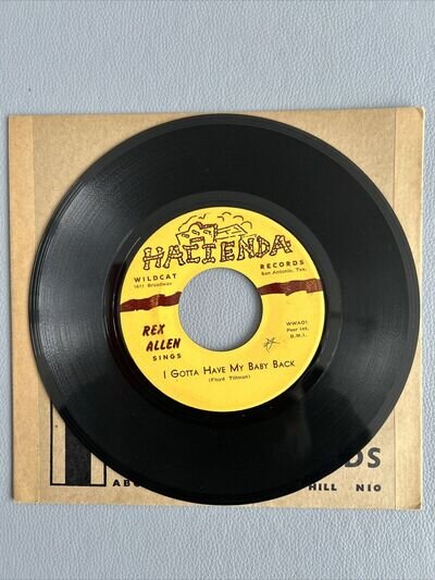 Rex Allen 45 I Gotta Have My Baby Back / My Confession 1961 country folk 7" ( 3)