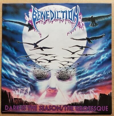 Benediction ‎– Dark Is The Season /The Grotesque LP Blue CKC011