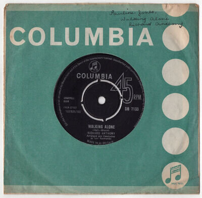 Richard Anthony - Walking Alone 1963 UK 45 COLUMBIA