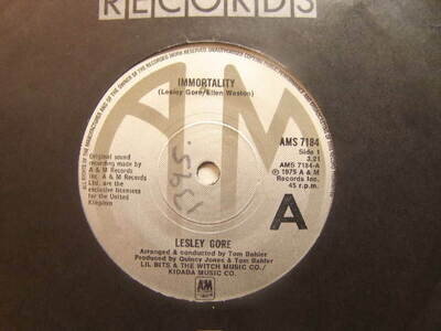 Lesley Gore – Immortality 1975 7” A&M AMS 7184