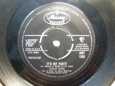 Lesley Gore – It’s My Party 1963 7” Mercury AMT 1205