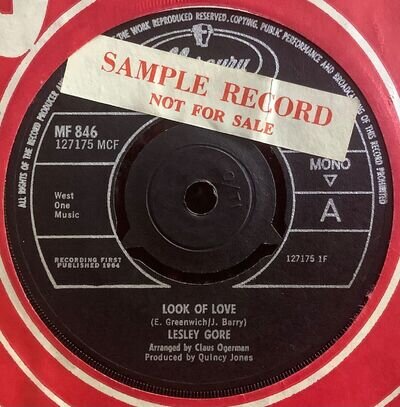 LESLEY GORE*LOOK OF LOVE*1964*MERCURY*KILLER TEEN POPCORN DANCER*UK*PROMO*MINT