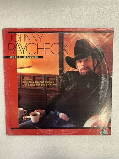 Johnny Paycheck - Golden Classics LP Vinyl GT0098 1983 Country Legend VG/VG