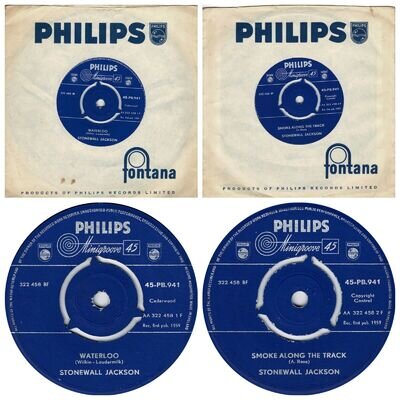 45RPM - STONEWALL JACKSON - WATERLOO (PHILIPS 1959)