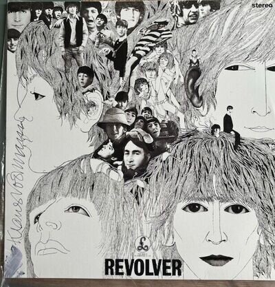 BEATLES - Revolver Vinyl LP SIGNED by Klaus VOORMANN, great album, "sketch"