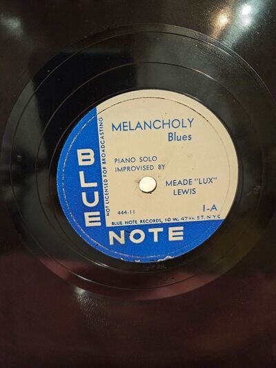 Meade "Lux" Lewis – Melancholy / Solitude Original shellac Blue Note 78rpm *RARE