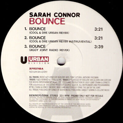 Sarah Connor - Bounce - Used Vinyl Record 12 - 27 - Promo - S6999z