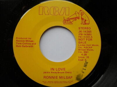 Ronnie Milsap In Love 7" RCA JK14365 EX 1986 US pressing, demo, In Love/In Love