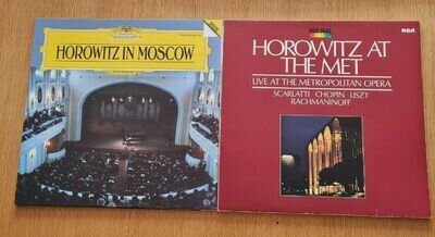 VLADIMIR HOROWITZ bundle - IN MOSCOW LP (1986) + AT THE MET LP (1982)