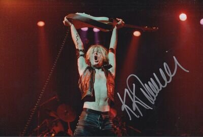 KK DOWNING HAND SIGNED 12X8 PHOTO JUDAS PRIEST MUSIC AUTOGRAPH 1