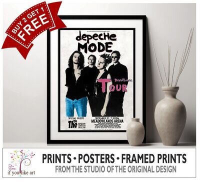 Depeche Mode - Devotional Tour Concert Poster MULTI-PRINT Three FRAMED Options