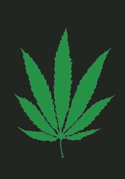 Cannabis Leaf large fabric poster / flag 1100mm x 700mm (hr) CLEARANCE!!!