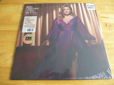 KELLY CLARKSON WHEN CHRISTMAS COMES AROUND 2021 ATLANTIC RECORDS CLEAR VINYL LP