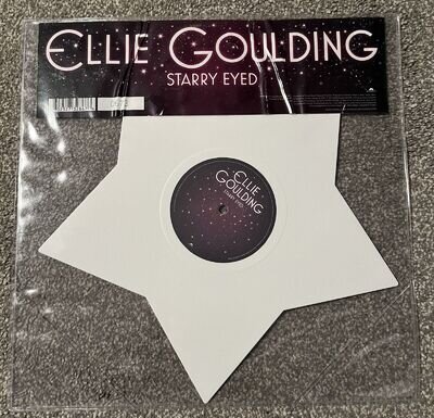 Ellie Goulding vinyl - Starry Eyed. White star shaped 7 inch picture disk. Rare.