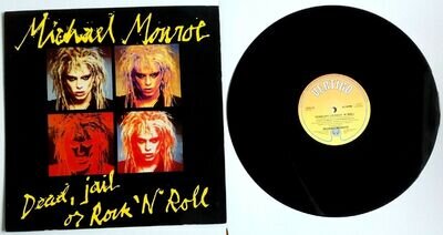 EX/EX Michael Monroe Dead Jail Or Rock n Roll 12" VINYL 1989 Hanoi Rocks GnR