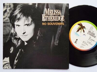 Melissa Etheridge No Souvenirs 7" Island IS431 EX/EX 1989 picture sleeve, No Sou