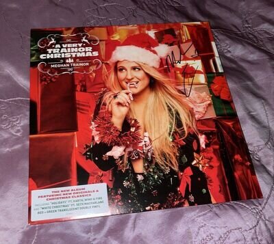 Meghan Trainor - A Very Trainor Christmas Signed Green & Red Vinyl (2020) NEW