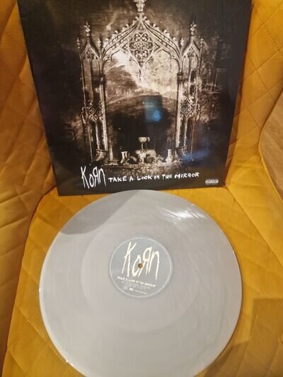 Korn Take A Look in the Mirror Double 12" LP Silver Vinyl Record Reissue MOV