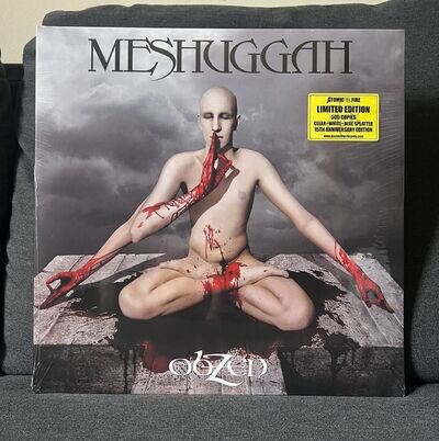 MESHUGGAH - OBZEN 2LP Vinyl CLEAR WITH WHITE AND BLUE SPLATTER 1/500 - New