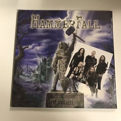 HAMMERFALL-(r)EVOLUTION-2014 2x12” VINYL SEALED & SIGNED ARTCARD AUTOGRAPHED