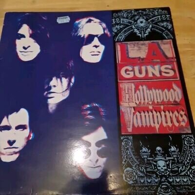 L.A. Guns Hollywood Vampires 1991 vinyl LP Album - Rare Dutch 3D Sleeve - VG+/VG