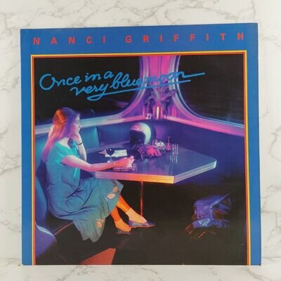 Nanci Griffith – Once In A Very Blue Moon 12" Vinyl Album LP (EX) c/w Inserts